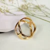 Infinity twist gold plated bracelet