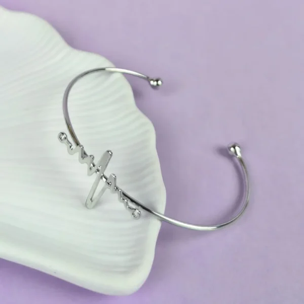 Heartbeat of the Ocean silver bracelet