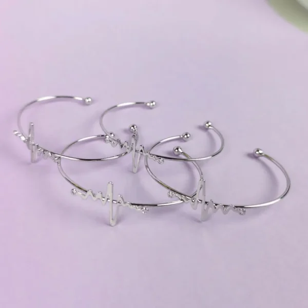 Heartbeat of the Ocean silver bracelet - Image 3