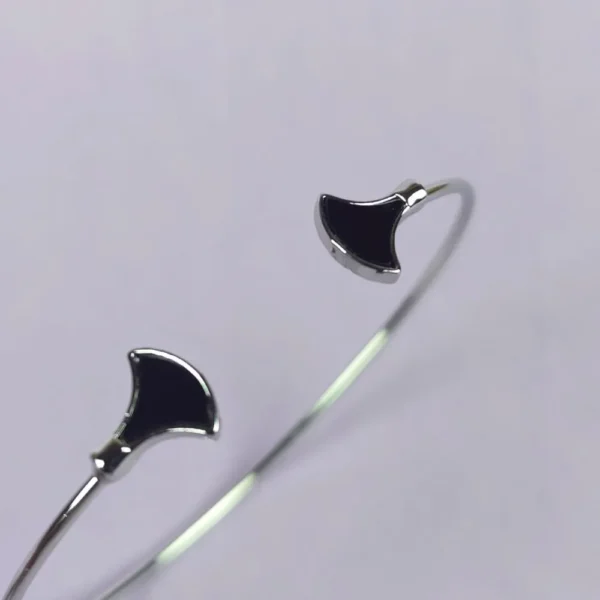 Twin edge silver plated bracelet - Image 2