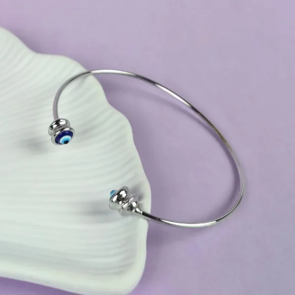 Evil eye sentinel silver bracelet