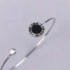 Midnight enamelled silver bracelet - Image 2