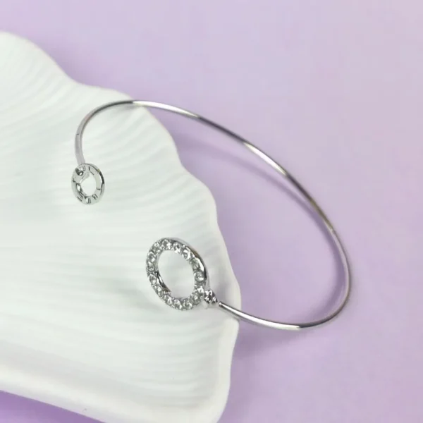 Circle of serenity silver bracelet