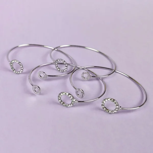 Circle of serenity silver bracelet