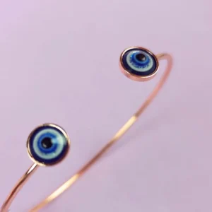 Rosy aura evil eye bracelet