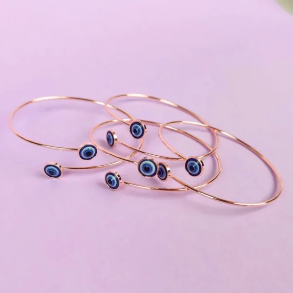 Rosy watchful eyes bracelet
