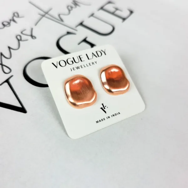 Oceanic opulence copper stud earrings