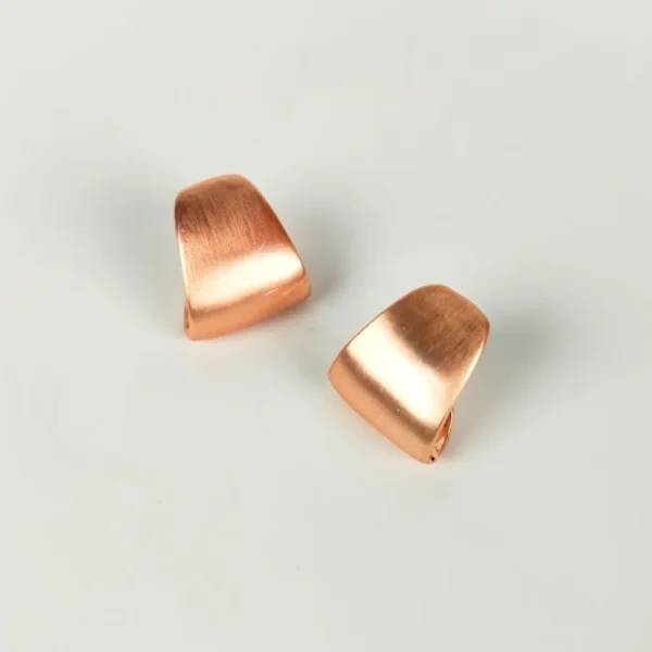 Melodic muse copper stud earrings
