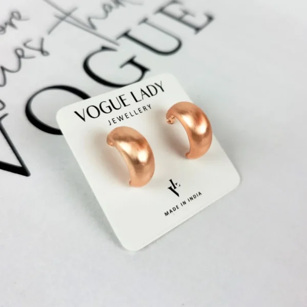 Luminous lotus copper stud earrings