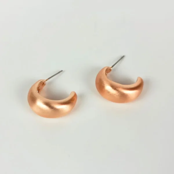 Luminous lotus copper stud earrings