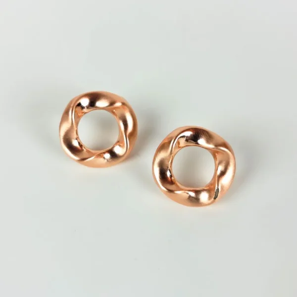 Mystical moonbeam copper stud earrings