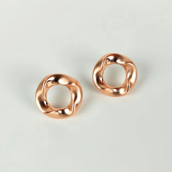 Mystical moonbeam copper stud earrings