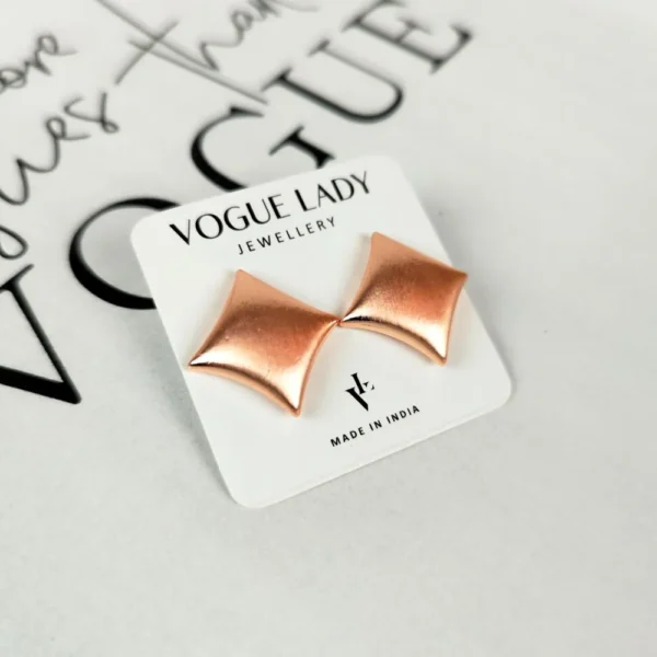 Ethereal echo copper stud earrings