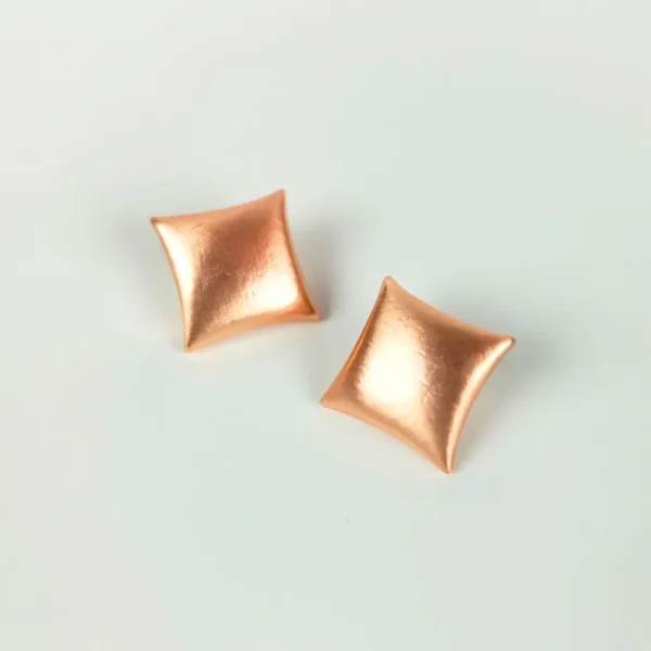 Ethereal echo copper stud earrings