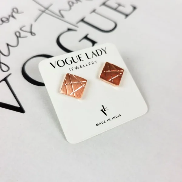 Cosmic cascade copper stud earrings