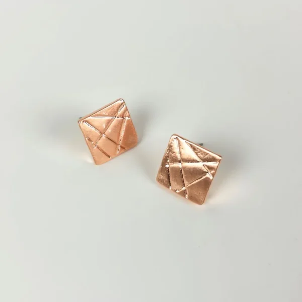 Cosmic cascade copper stud earrings