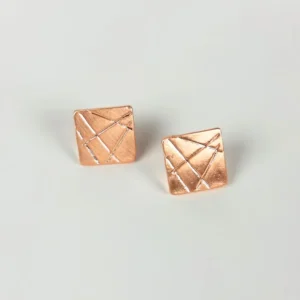 Cosmic cascade copper stud earrings