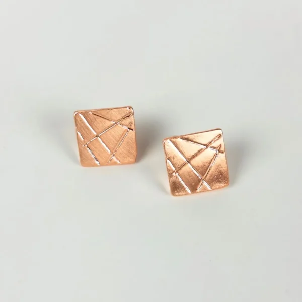 Cosmic cascade copper stud earrings