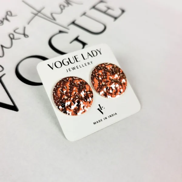 Gossamer galaxy copper stud earrings