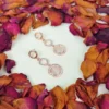 Ethereal rose monalisa stone earrings