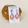 Cherished rose monalisa stone earrings