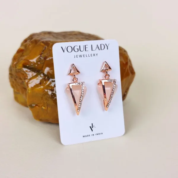 Parisian rose monalisa stone earrings