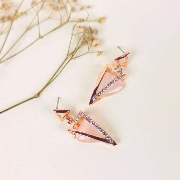 Parisian rose monalisa stone earrings