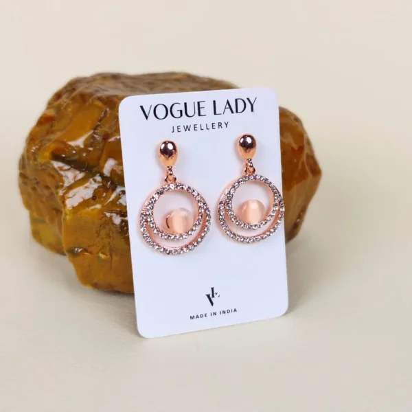 Bella rose monalisa stone earrings