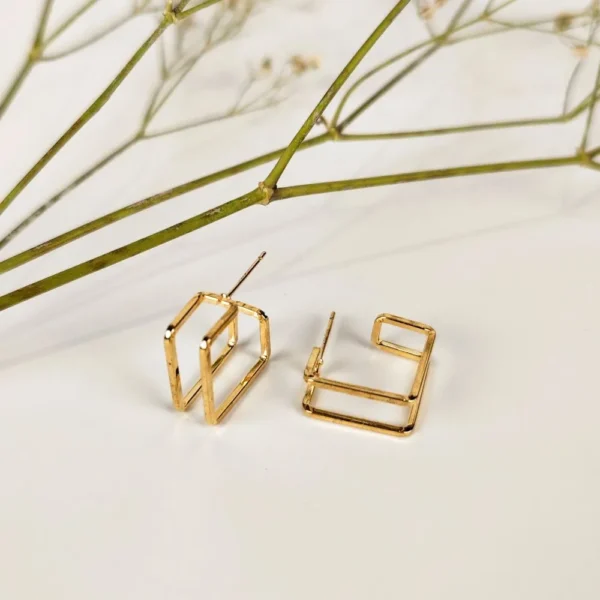 Golden whisper stud earrings
