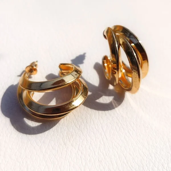 Golden treasures stud earrings