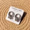 Twinkle toes silver stud earrings