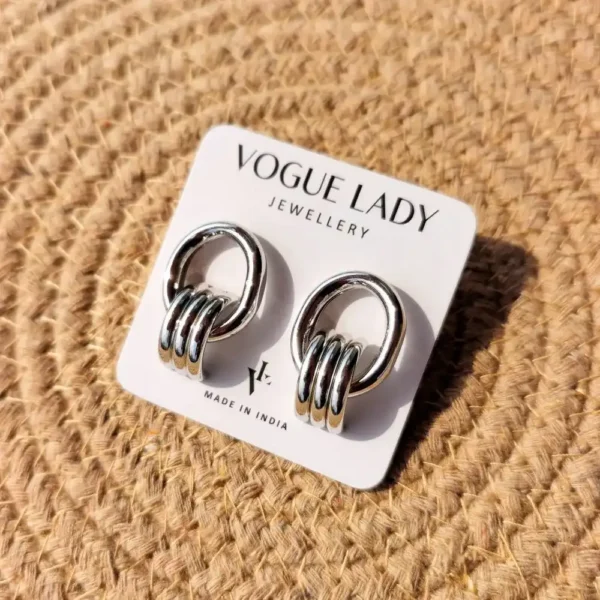 Twinkle toes silver stud earrings