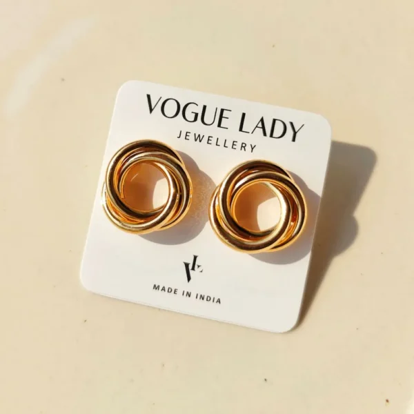 Golden blossom stud earrings