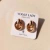 Golden radiance stud earrings