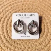 Lovely links silver stud earrings