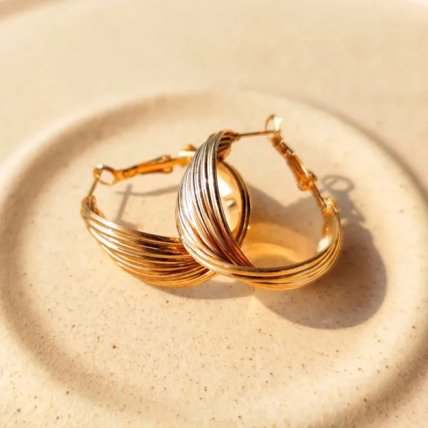 Golden legend hoop earrings