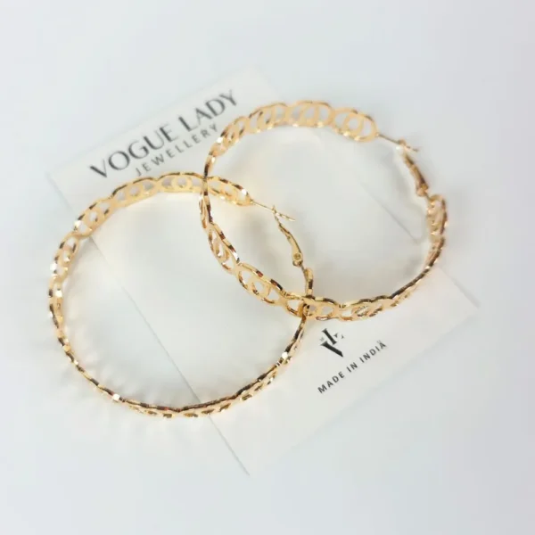 Golden starlight hoop earrings