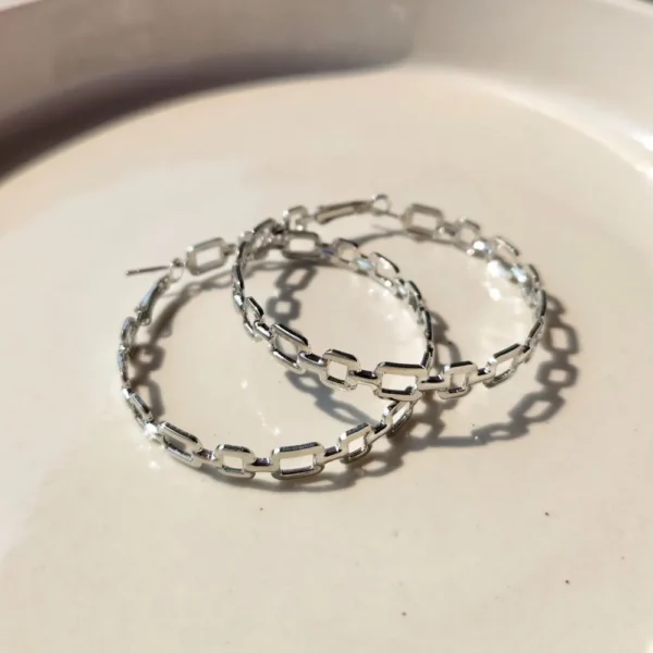 Fairy fancies silver hoops earrings