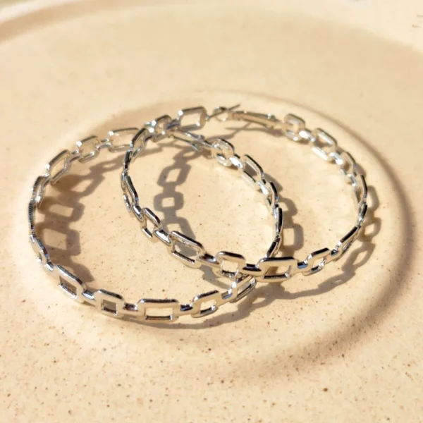 Fairy fancies silver hoops earrings