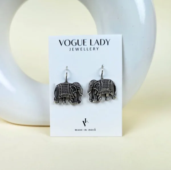 Elephantine oxidised stud earrings