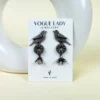 Birdy bliss oxidised stud earrings