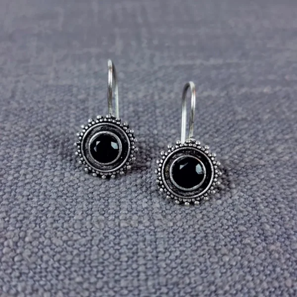 Coal essence oxidised stud earrings