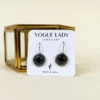 Coal essence oxidised stud earrings