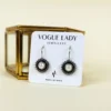 Pearl mist oxidised stud earrings
