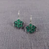 Green oasis oxidised stud earrings
