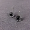 Black magic oxidised stud earrings