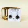 Black magic oxidised stud earrings