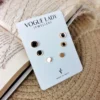 Orbit Ring anti tarnish studs earrings