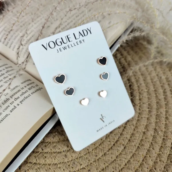 Heart Harmony anti tarnish studs earrings