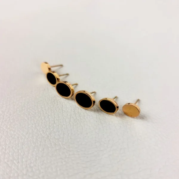 Oval Opulence anti tarnish studs earrings